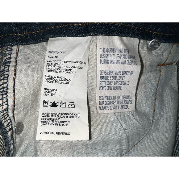 Vintage Tommy Hilfiger Jeans Skirt Size 10 Denim Long Pleated Flare Bottom Maxi - Picture 11 of 11